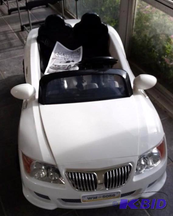 white bmw 12 volt convertible car ages 3 battery included tested works summer fun grills trampoline power wheels big toys and more 153w k bid white bmw 12 volt convertible car ages