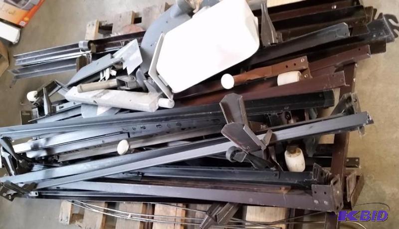 Large Pallet of Metal mismatched bed Frames and other Metal.