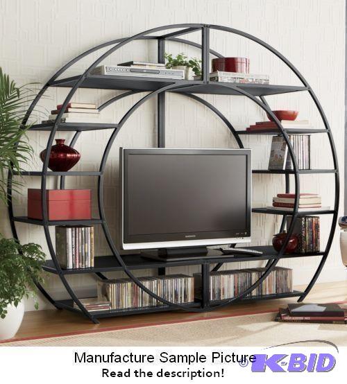 Black Arch Entertainment Center - This arched...