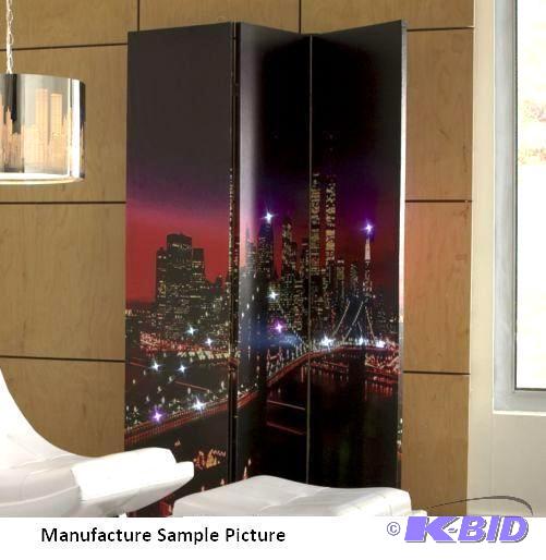 Three Section LIT Cityscape Screen - The scen...