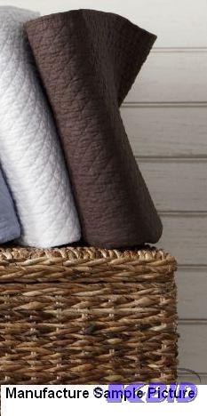 Dark Brown Quilted Bedskirt - Diamond-quilted...