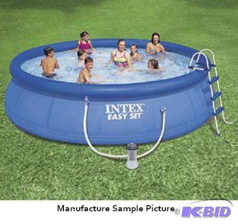 lot 1 image: Intex Easy Set Pool - 15 x 42" deep - C...