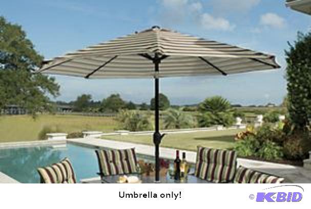 lot 22 image: Striped Patio Umbrella - Umbrella only -&nbs...