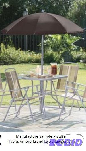 lot 40 image: Four Piece Patio Set -&nbspIncludes table, u...