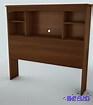 lot C1 image: Willow Twin Bookcase Headboard