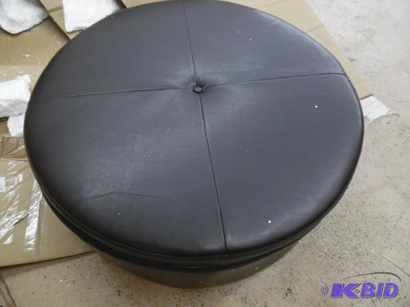 lot C9 image: Belham Living Corbett Coffee Table Storage Ottoman - Round