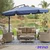 lot Y43 image: 11 ft Offset Umbrella With Detachable Netting