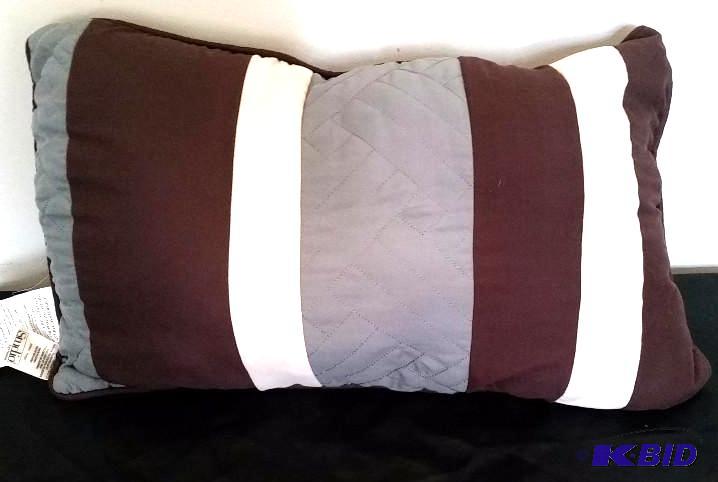 Studio Teal and Chocolate Brown Decorative Pillow. No Tags.  21 x 12