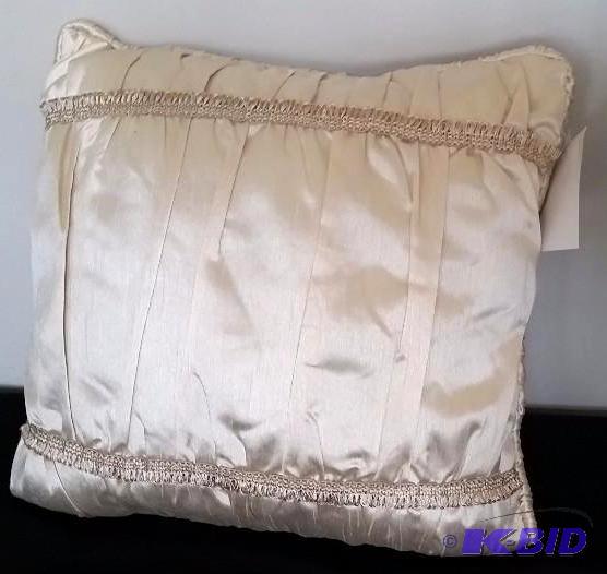 Madrid Taffata style.  Champain Color. Decorative Pillow.  With Tags.  18 x 18