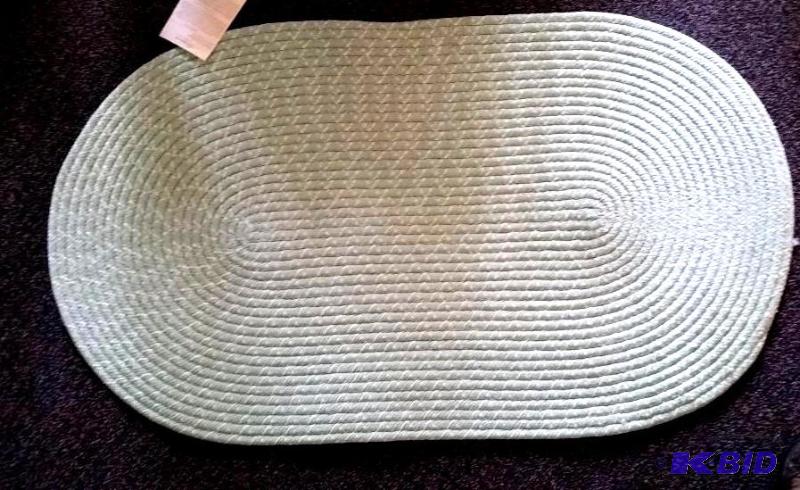 Large Braided Rug. Lime Green color.  27 x 48  Still has tags.