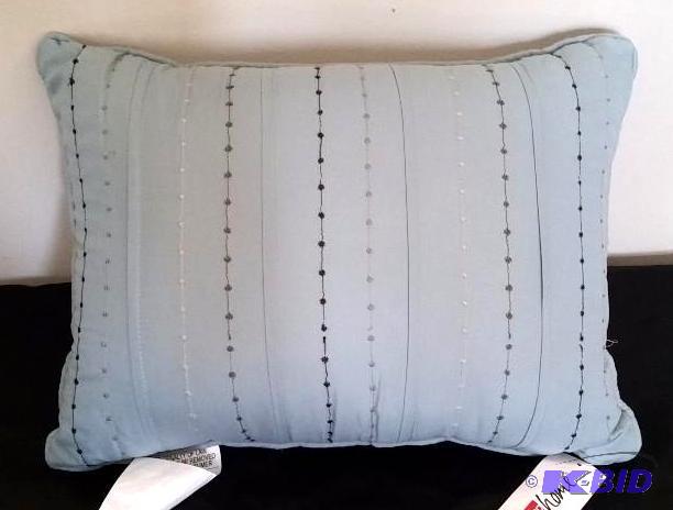 JCP  Home Teal Embroidered Decorative Pillow.  15 x 12  Matches #7, 8, 9