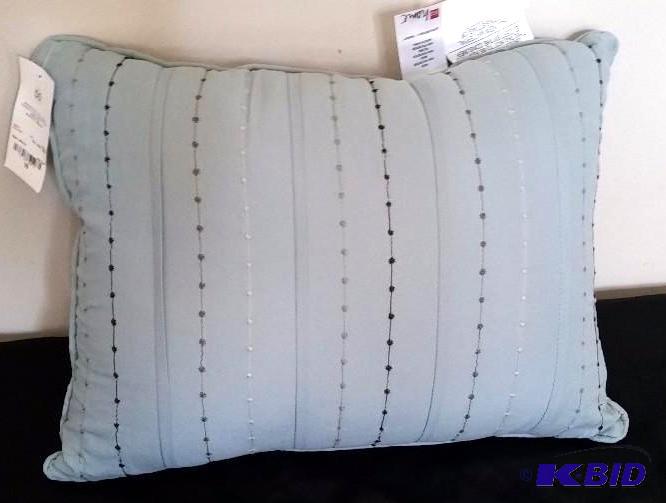 JCP  Home Teal Embroidered Decorative Pillow.  15 x 12  Matches #6, 8, 9