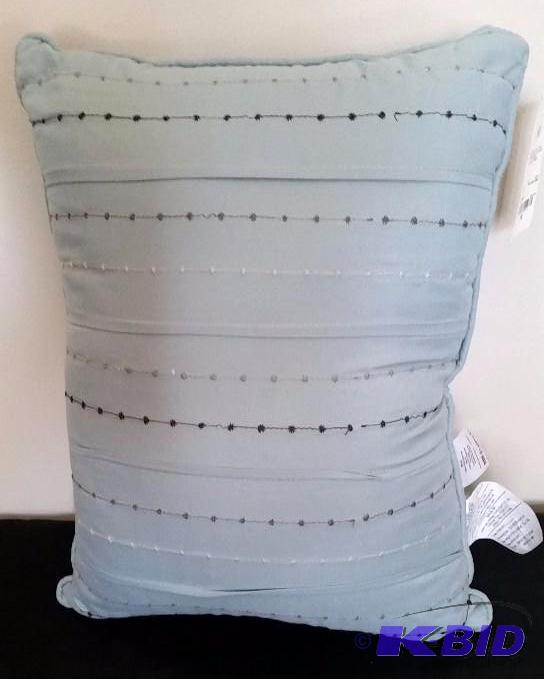 JCP  Home Teal Embroidered Decorative Pillow.  15 x 12  Matches #6, 7, 9