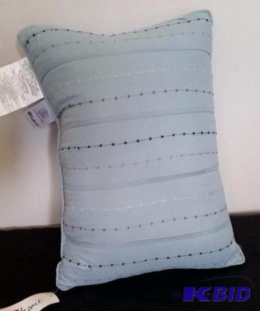 JCP  Home Teal Embroidered Decorative Pillow.  15 x 12  Matches #6, 7, 8