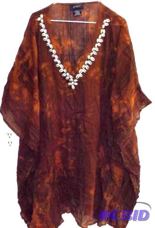 Ashro caftan coverall with shell neckline