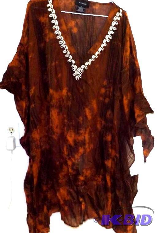 Ashro caftan coverall with shell neckline