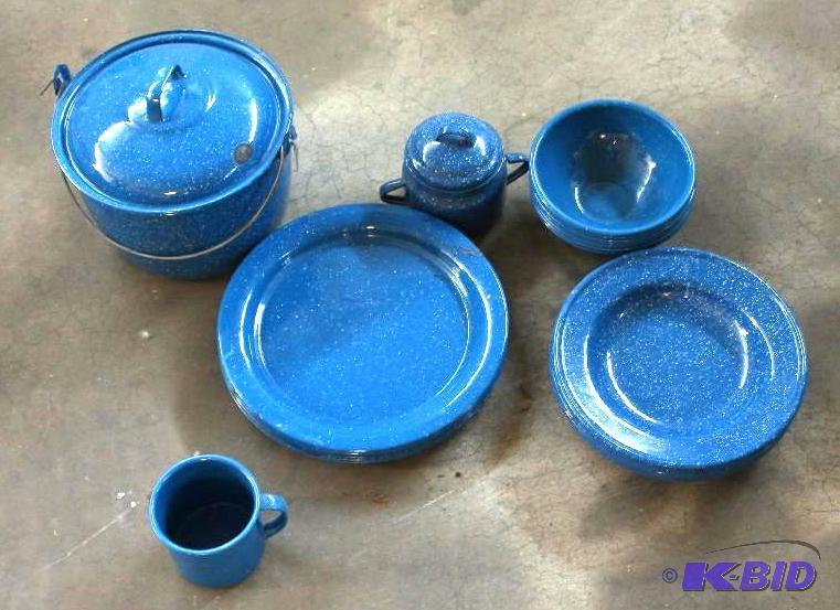 Blue enamel Dishes