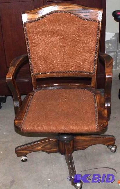 Wooden desk chair
