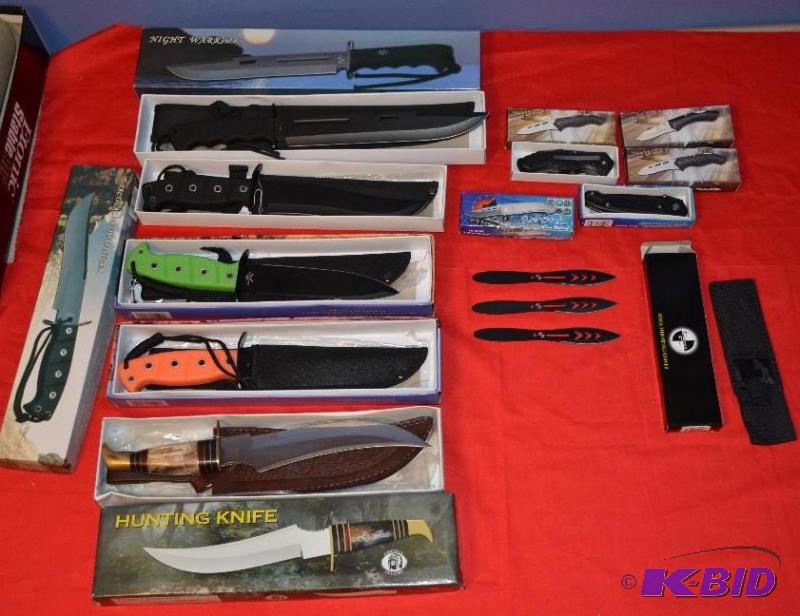 lot 10 image: Collection of Knives in boxes   Night Warrio...