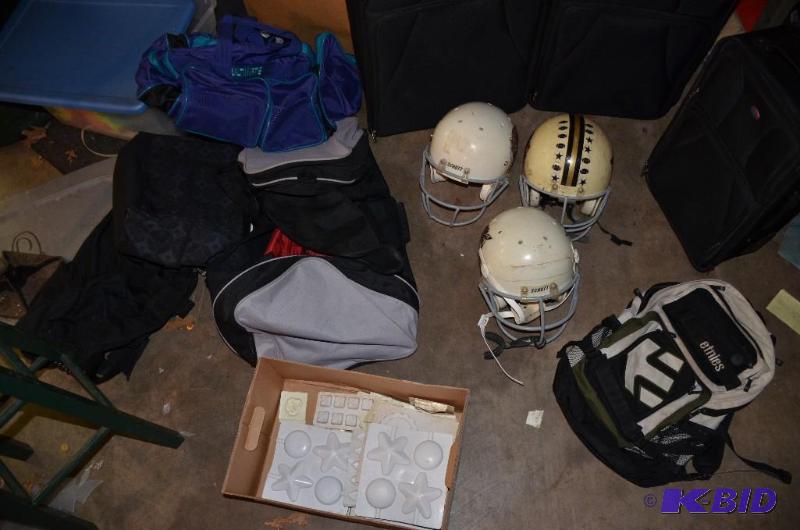 lot 106 image: football helmets, , American Tourister suitca...