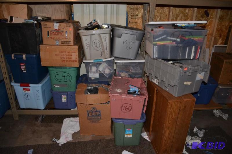 lot 113 image: large lot of VHS, CDs, DVDs 100s...