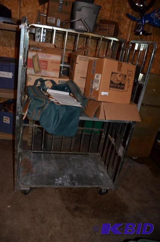 lot 141 image: 2 level rolling cart with sides great for mov...