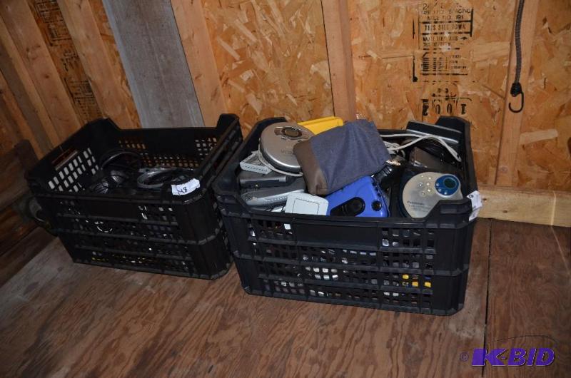 lot 148 image: Lot of headphones and portable Cd Players...