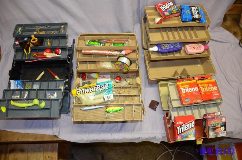 lot 159 image: 4 Tackle Boxes with miscellaneous supplies...