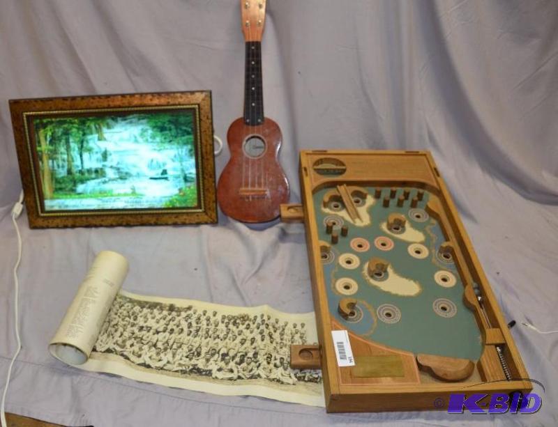 lot 194 image: Decca ukulele, old century pinball golf machi...