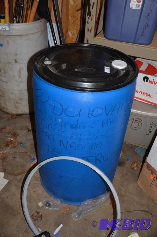 lot 222 image: Blue barrel full of posters. 36x23"...