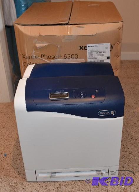 lot 228 image: Xerox Phaser 6500 color laser printer new in ...