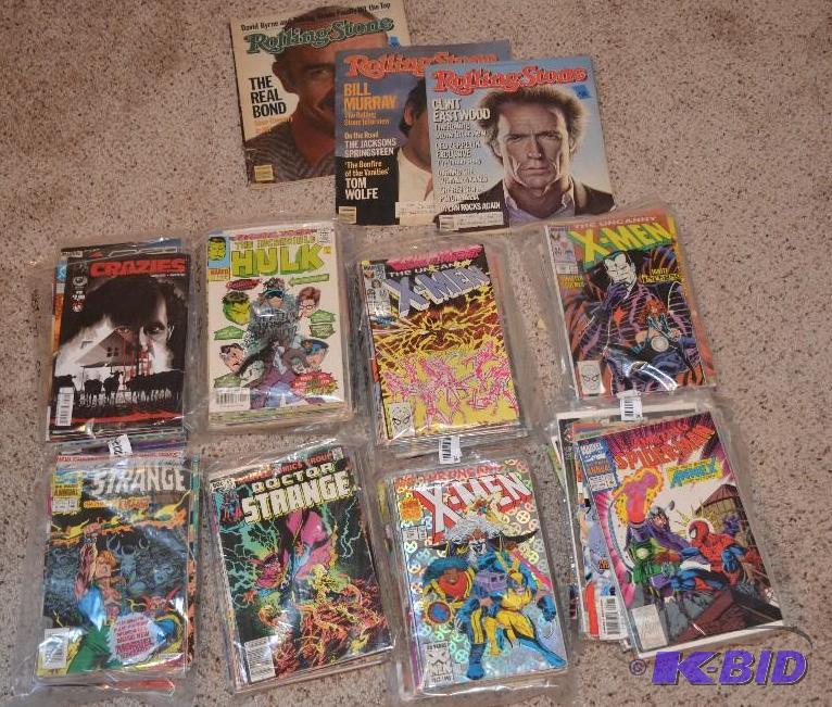 lot 229 image: Lot of comics including Hulk, X-men, Dr. Str...
