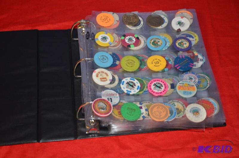 lot 23 image: Large lot of casino tokens. Approximately 300...