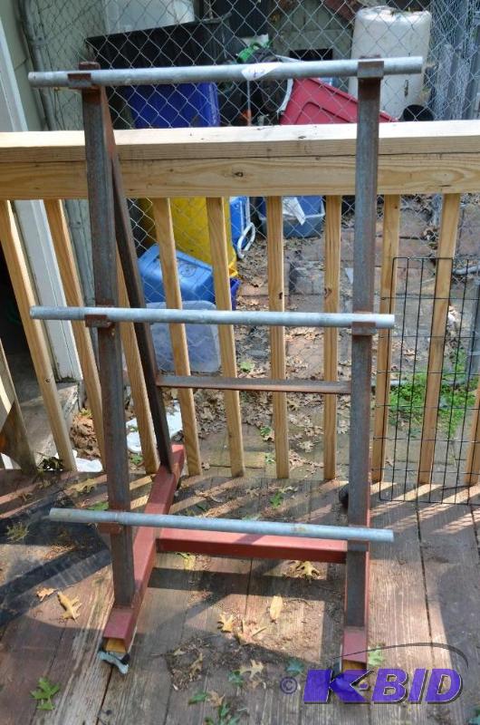 lot 233 image: Steel rack on wheels 36x24x24"...