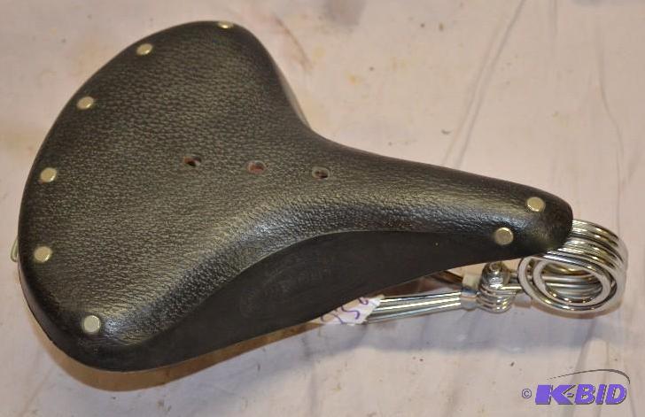 lot 238 image: Wrights Saddle Brooks Co. Leather Bike seat. ...