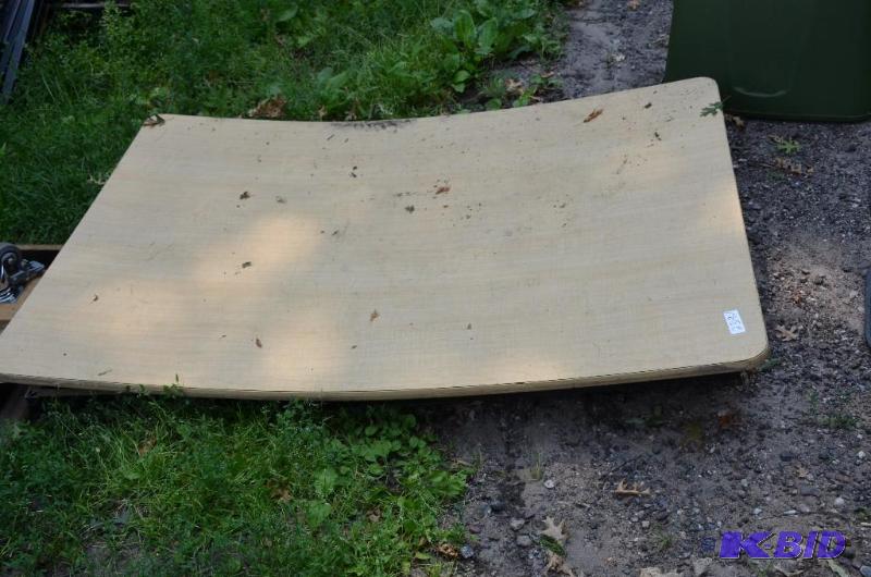 lot 239 image: 4 rolling flat carts 42x60 warped and rough b...