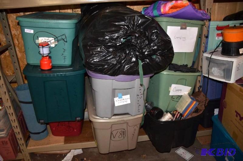 lot 245 image: HUGE Camping supplies lot - Coleman gas lante...