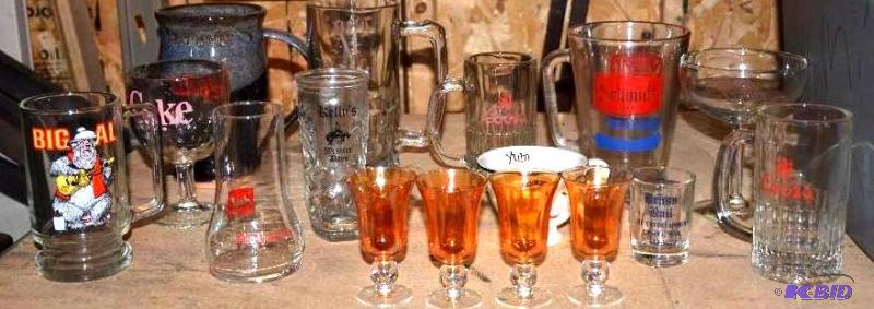 lot 247 image: Glass collection including 7UP, Schmidt beer,...