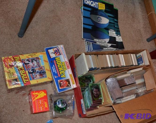 lot 50 image: NFL, NHL, NASCAR, Baseball cards and timberwo...