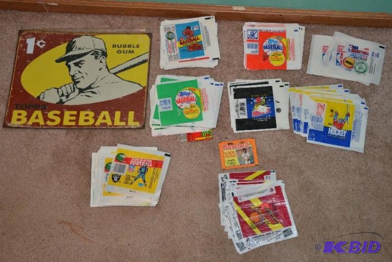 lot 54 image: 1 cent Bubble&nbspgum metal Baseball sign 16...