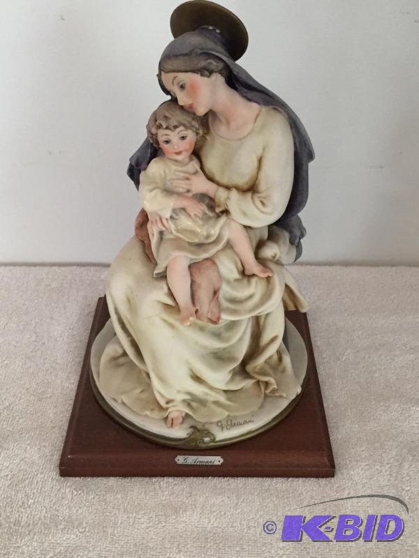 lot 127 image: Guiseppe Armani Madonna and Child Statue