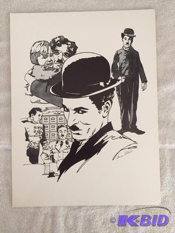 lot 146 image: Charlie Chaplin Collage Style Print