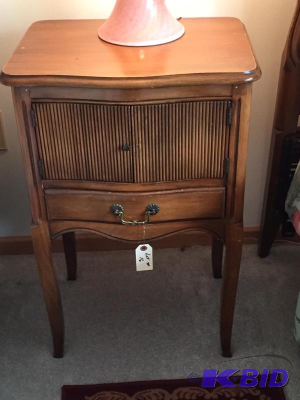 lot 16 image: Nightstand with Doors and a Drawer