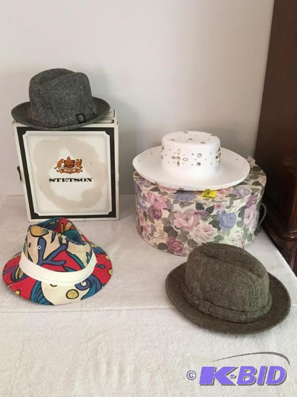lot 166 image: Mens Hats and a Fancy Womens Hat