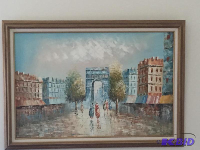 lot 186 image: Framed Oil on Canvas
