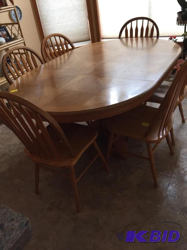 lot 26 image: Dining Table and Six Chairs