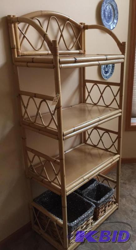 lot 27 image: Excellent Four Shelf Bamboo Etegere
