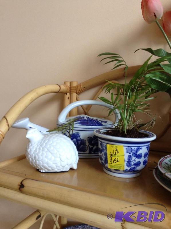 lot 68 image: Decorative Pieces with a Live Plant