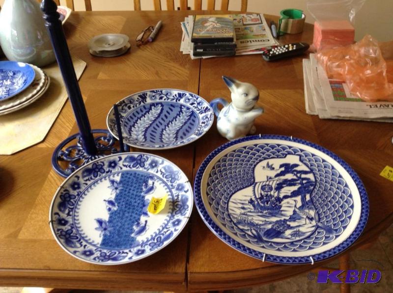lot 75 image: More Blue and White with a Rabbit Teapot