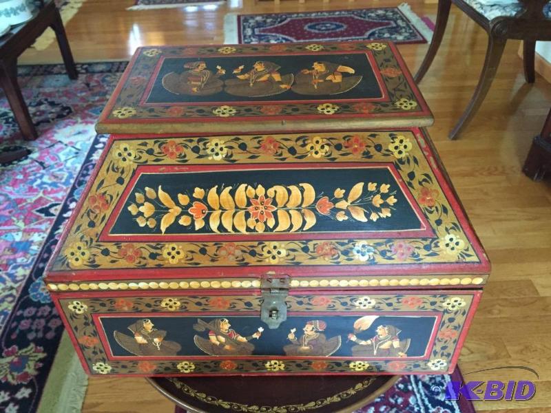 lot 95 image: Painted Asian Style Storage Chest